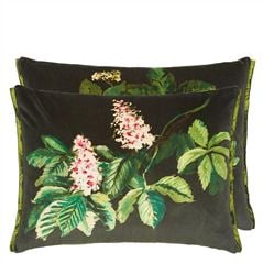 Pasqueflower Olive Cushion