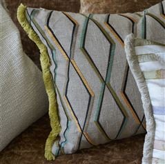 Trevenna Ochre Embroidered Cushion
