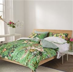 Margaretta Emerald Green Cotton Bed Linen Set
