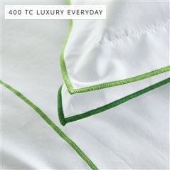 Astor Emerald Green Cotton Bed Linen Set