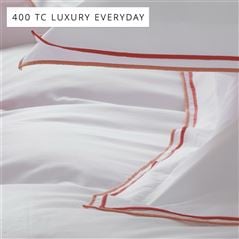 Astor Coral Pink Cotton Bed Linen Set