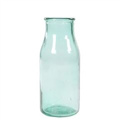 Vintage Blue Wide Opening Milk Bottle 