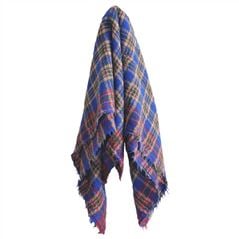 Moismont Royal Blue Checked Square Scarf