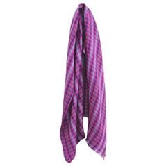Fuchsia And Blue Wool Scarf 