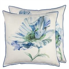Coquelicot Delft Decorative Pillow