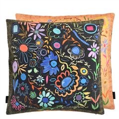 Cojín Dites Le Avec Des Fleurs Azur 