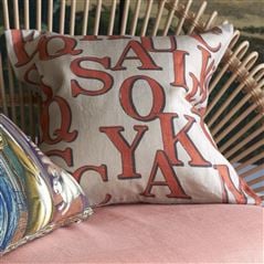 Alphabet Parchment Cushion