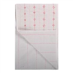 Fuchsia Embroidered Quilt
