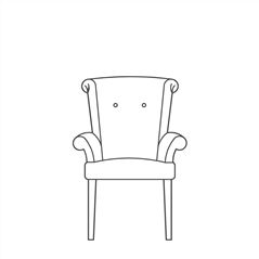 Pleat Chair with Arms