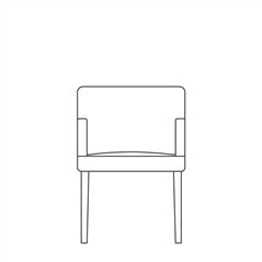 Silla Newport respalso bajo con brazos