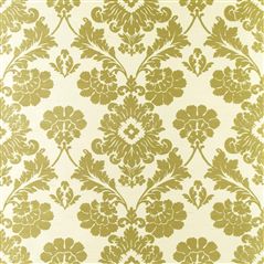 Clandon - Wide Ivory Floral Green Wallpaper