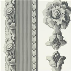 Palazzetto Charcoal Striped Wallpaper