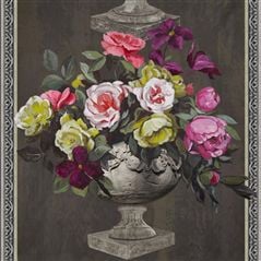 ornamental garden panel print - slate