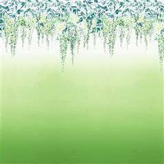 Summer Palace - Panel Grass Floral Green Wallpaper