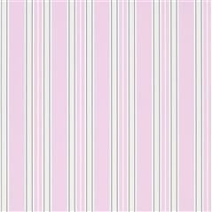 Pinstripe Peony Striped Pink Wallpaper