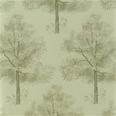 Arboretum Gold Floral Green Wallpaper