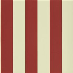 Spalding Stripe Red / Sand Red Wallpaper