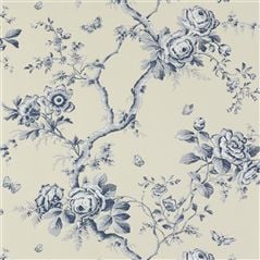 Ashfield Floral Sapphire Floral Blue Wallpaper