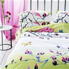 Madame Butterfly Lime Bed Linen