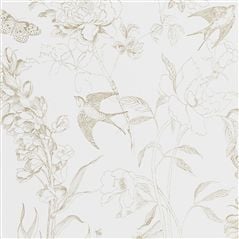 Sibylla Garden Gold Natural Wallpaper