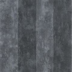 Parchment Stripe Notting Hill Slate Black Wallpaper