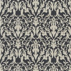 Speakeasy Damask Black Black Wallpaper