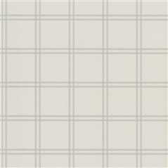 Shipley Windowpane Light Grey Checked Wallpaper