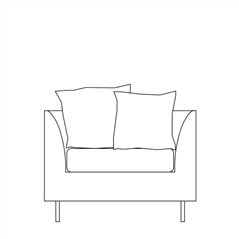 Sleek Chair With Square Cushions