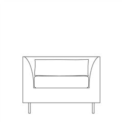 Sleek Chair With Bolster Cushions