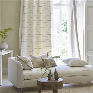 Striped and checked curtain fabrics for classic an