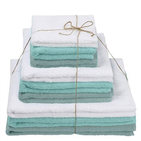 Thirlmere Aquamarine, Ocean & Bianco Towels Set