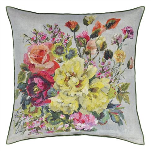 Grandiflora Rose Epice Linen Decorative Pillow