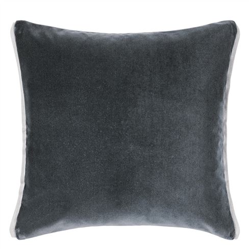 Varese Graphite & Platinum Velvet Decorative Pillow