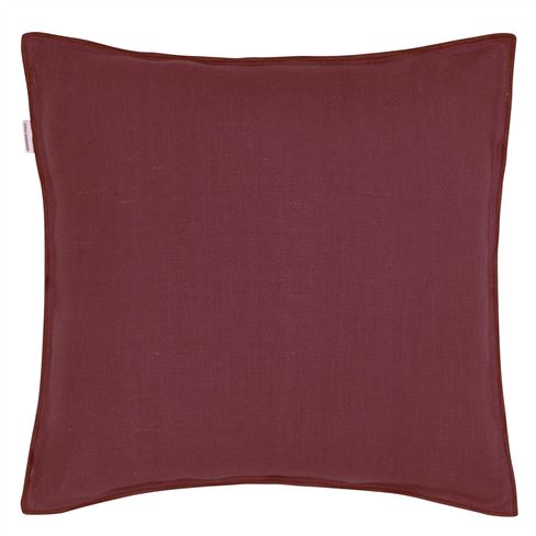 Brera Lino Rosewood & Azalea Linen Decorative Pillow