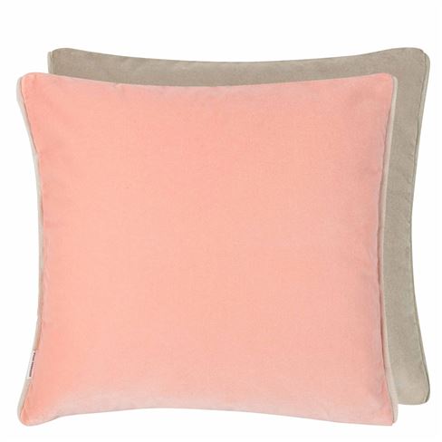 Coussin en velours Varese Cameo & Pumice