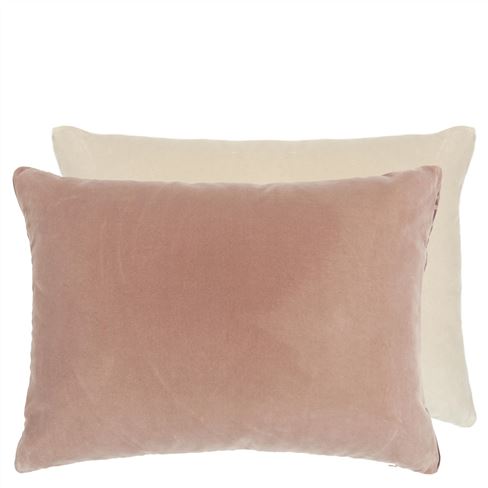 Cassia Cameo & Linen Velvet Decorative Pillow