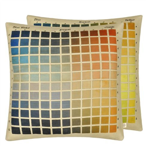 Paint Charts Azure Decorative Pillow