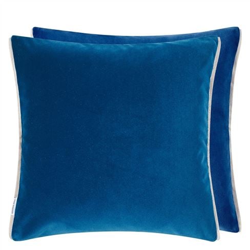 Varese Marine & Cerulean Velvet Decorative Pillow