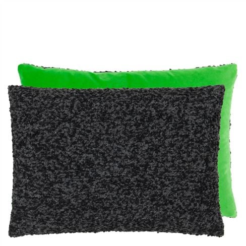Fontenoy Charcoal & Grass Boucle Cushion
