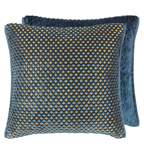 Portland Delft Velvet Decorative Pillow 