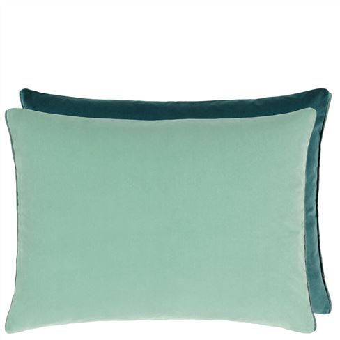 Coussin en velours Cassia Celadon & Mist 
