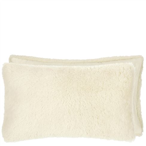 Mousson Chalk Faux Sheepskin Decorative Pillow