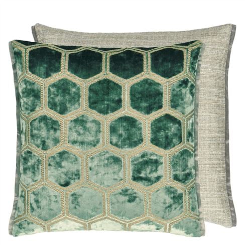 Manipur Jade Velvet Cushion