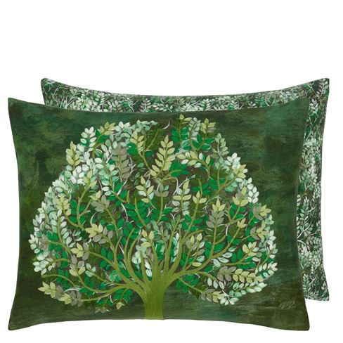 Bandipur Emerald Cotton/Linen Decorative Pillow