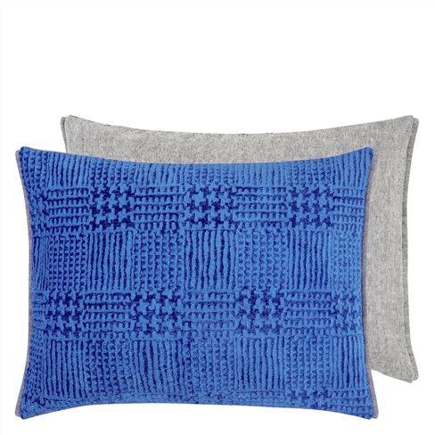 Queluz Cobalt Velvet Decorative Pillow 