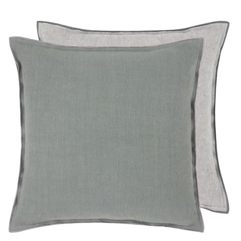 Coussin Brera Lino Pewter & Graphite Linen 