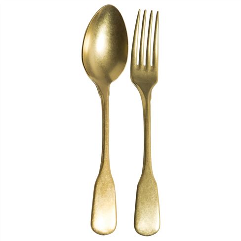 Brick Lane Gold Serving Spoon & Fork