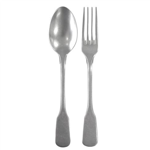 Brick Lane Silver Serving Spoon & Fork