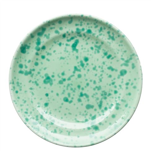 Emerald Splatterware Dinner Plate