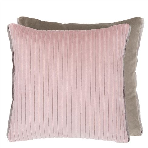 Cassia Cord Rose Velvet Cushion